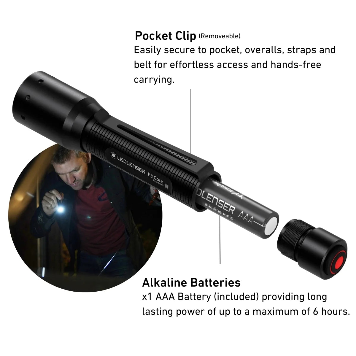 LedLenser P7R Core + P3 Core Torches