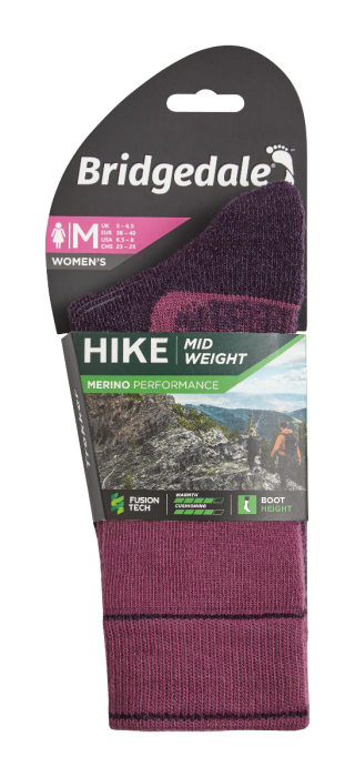 Bridgedale Women's Hike Midweight Merino Performance Boot Sock