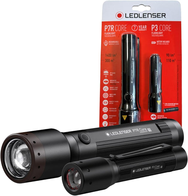 LedLenser P7R Core + P3 Core Torches