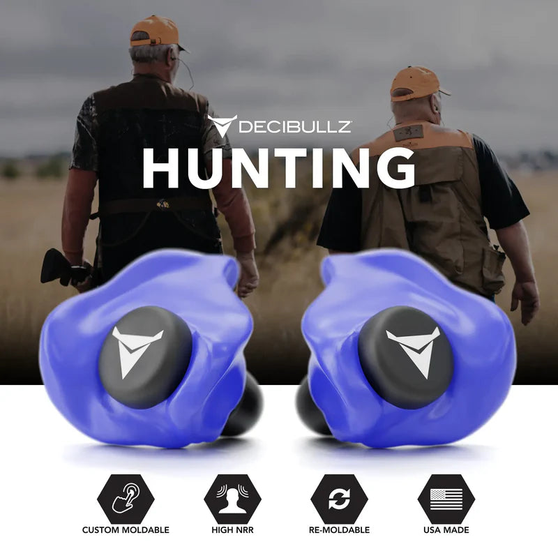 Decibullz Custom Molded Earplugs 31dB NRR - Blue