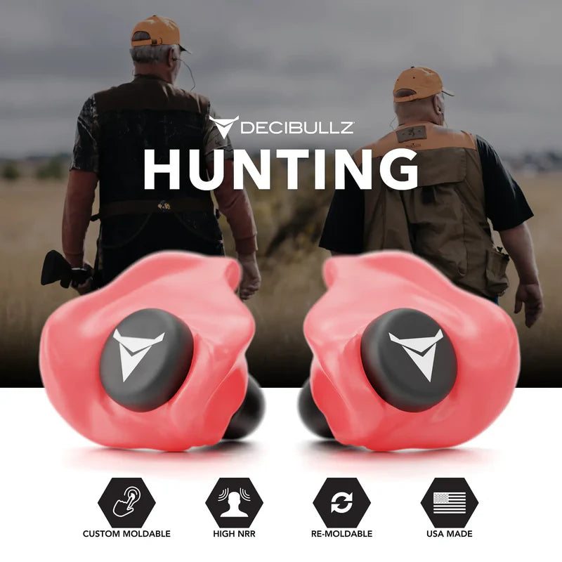 Decibullz Custom Molded Earplugs 31dB NRR - Red