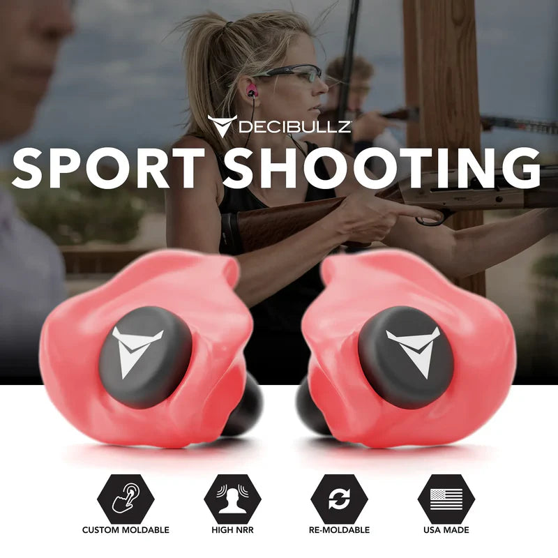 Decibullz Custom Molded Earplugs 31dB NRR - Red