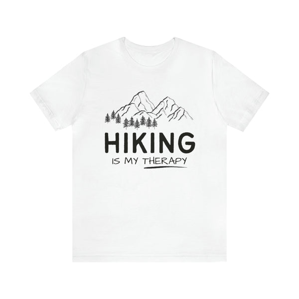 "Hiking Is My Therapy" Unisex Jersey Short Sleeve Tee