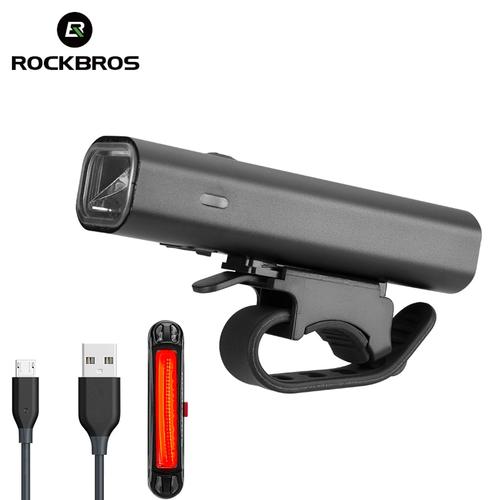Rockbros 400LM USB Rechargeable Bike Front Lamp and Tail Light