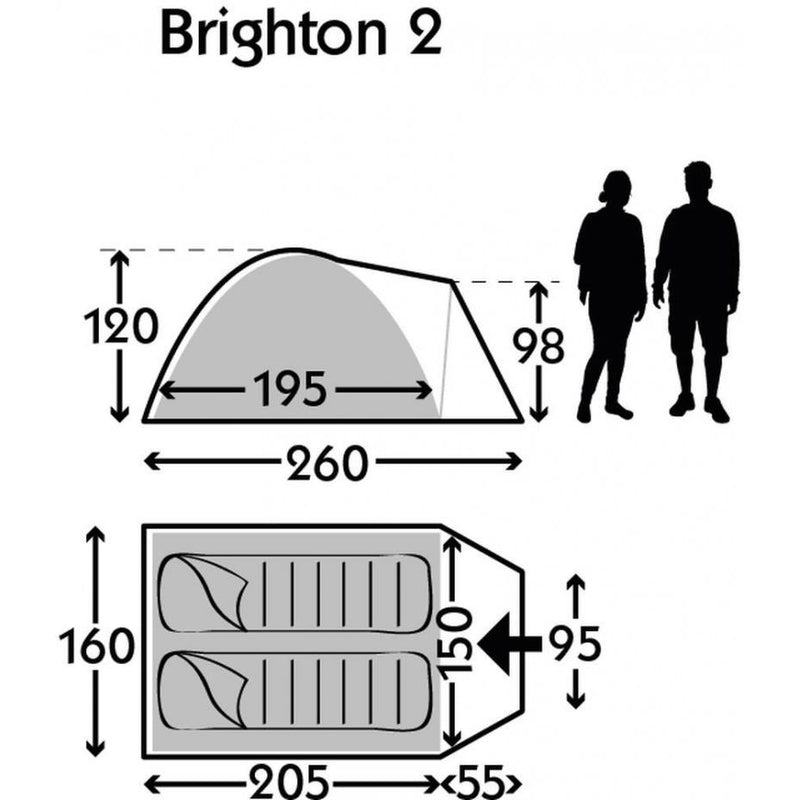 Kampa Brighton 2 - 2 Person Tent