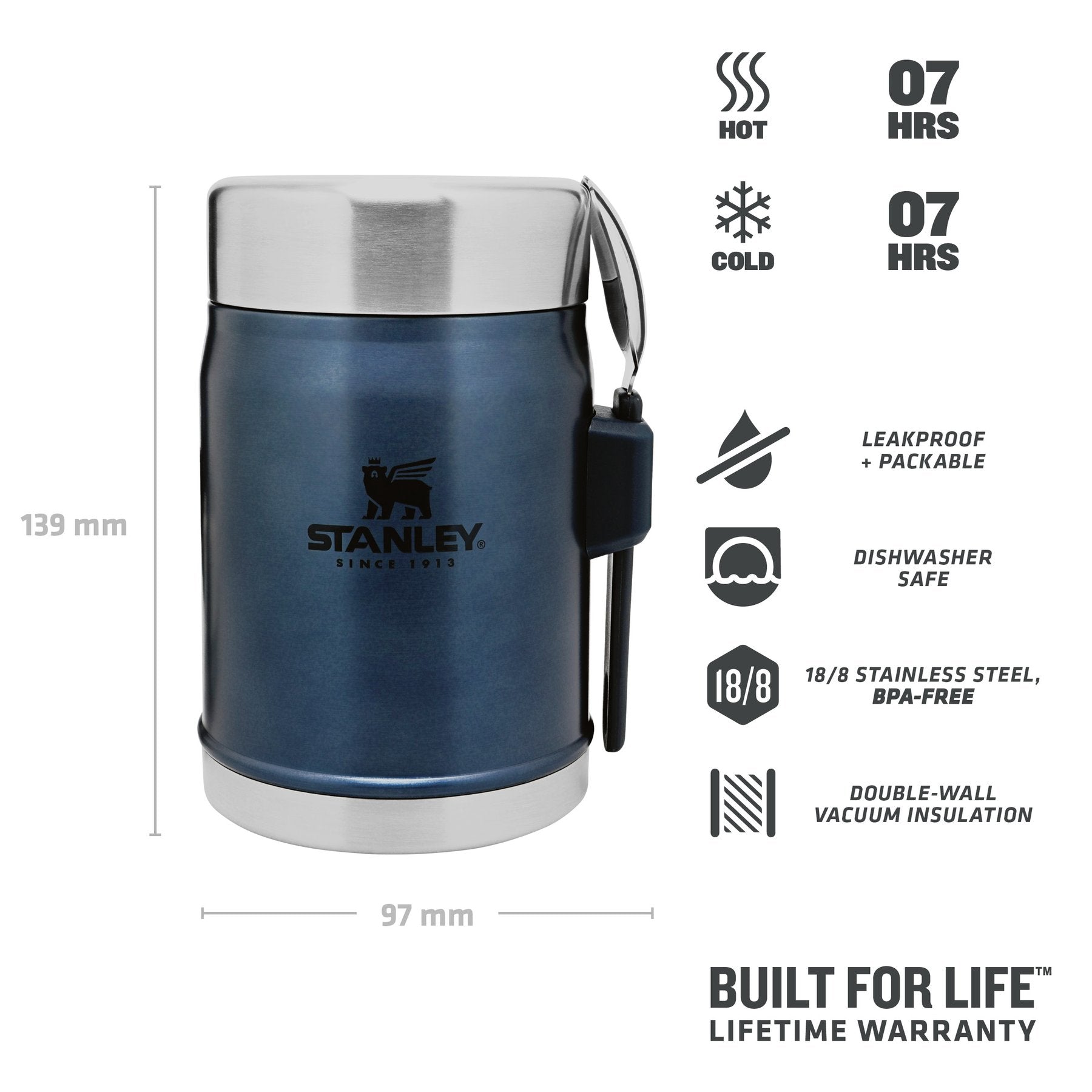 Stanley Classic Legendary 0.4L Food Jar + Spork