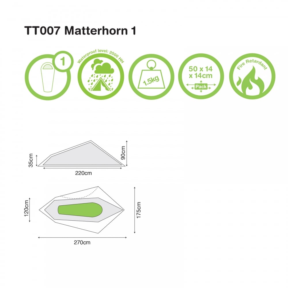 Yellowstone Matterhorn 1 - 1 Person Tent